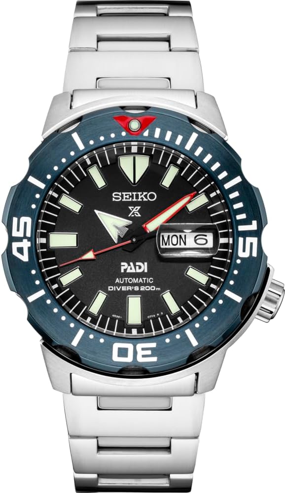 SRPE27 Automatic Dive Watch for Men - Prospex PADI Special Edition - LumiBrite Hands, Elapsed Timing Bezel - Water Resistant 200M