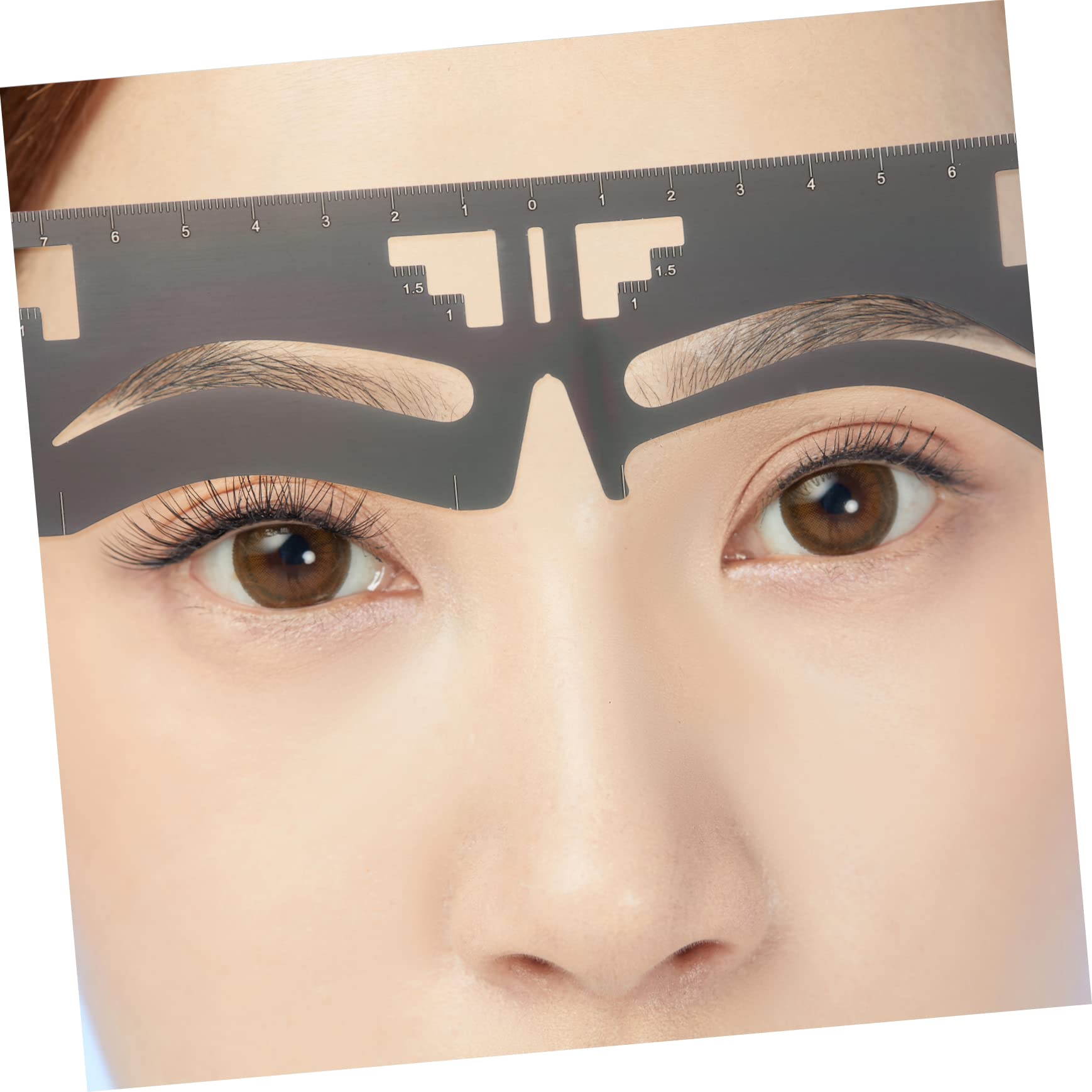6pezzi Righello Per Sopracciglia Inossidabile Strumento Per Makeup Sopracciglia Stencil Per Simmetriche Per e Ragazze
