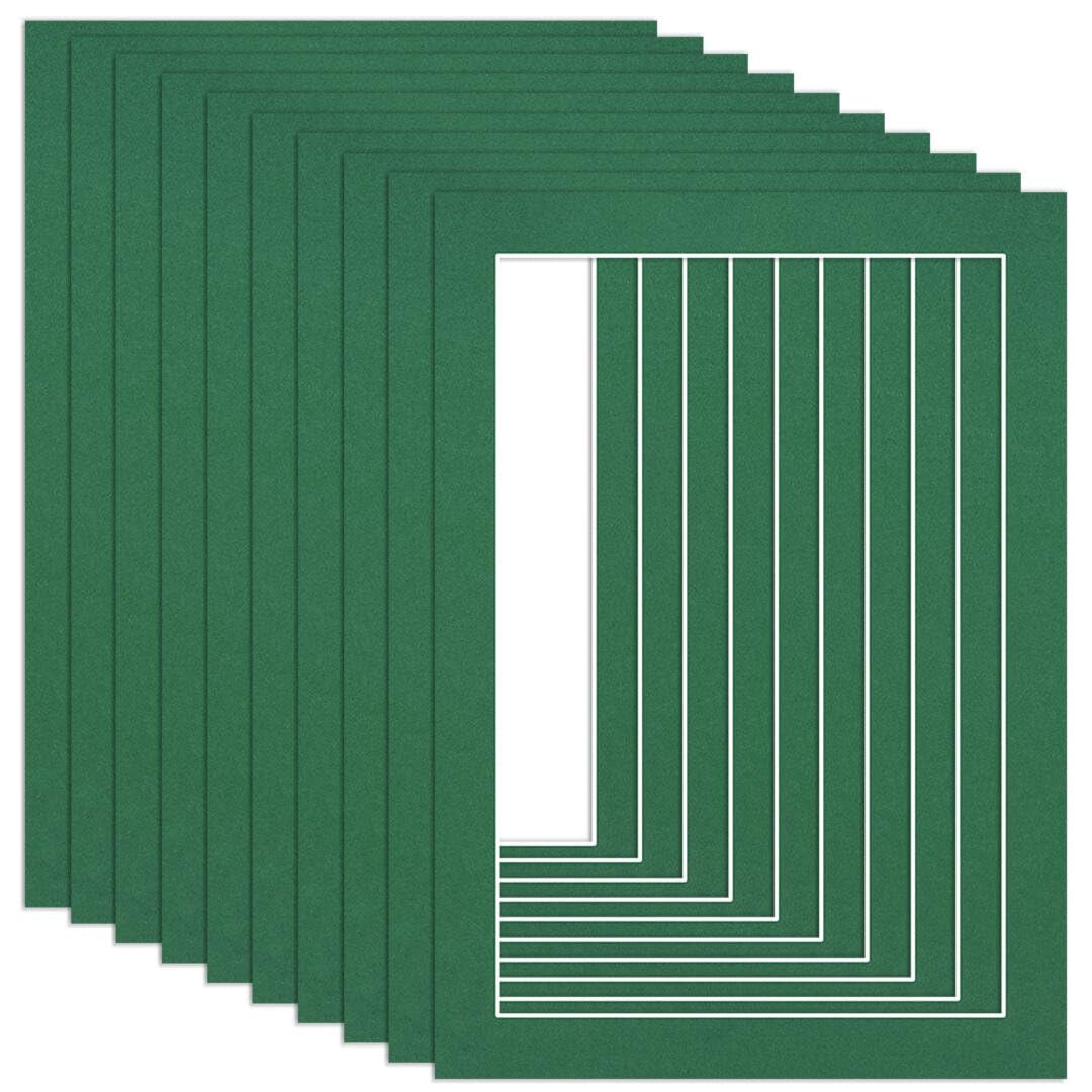 Procut Global 70x50cm Emerald Picture Mounts to Fit 60x40cm Aperture - Precision Cut Cardboard Photo Mount - Ideal for Frames, Prints, Artwork & Certificates - Sizes & Colours Available - 10 Pack โ image 1