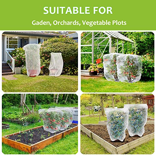 6 Packs Fruit Tree Netting, 3 Size (3.3 X 4.9 Ft) Garden Netting Pest Barrier, Garden Mesh Netting With Drawstring, Blueberry Netting, Garden Netting, Plant Netting, Insect Netting For Garden #TOP6