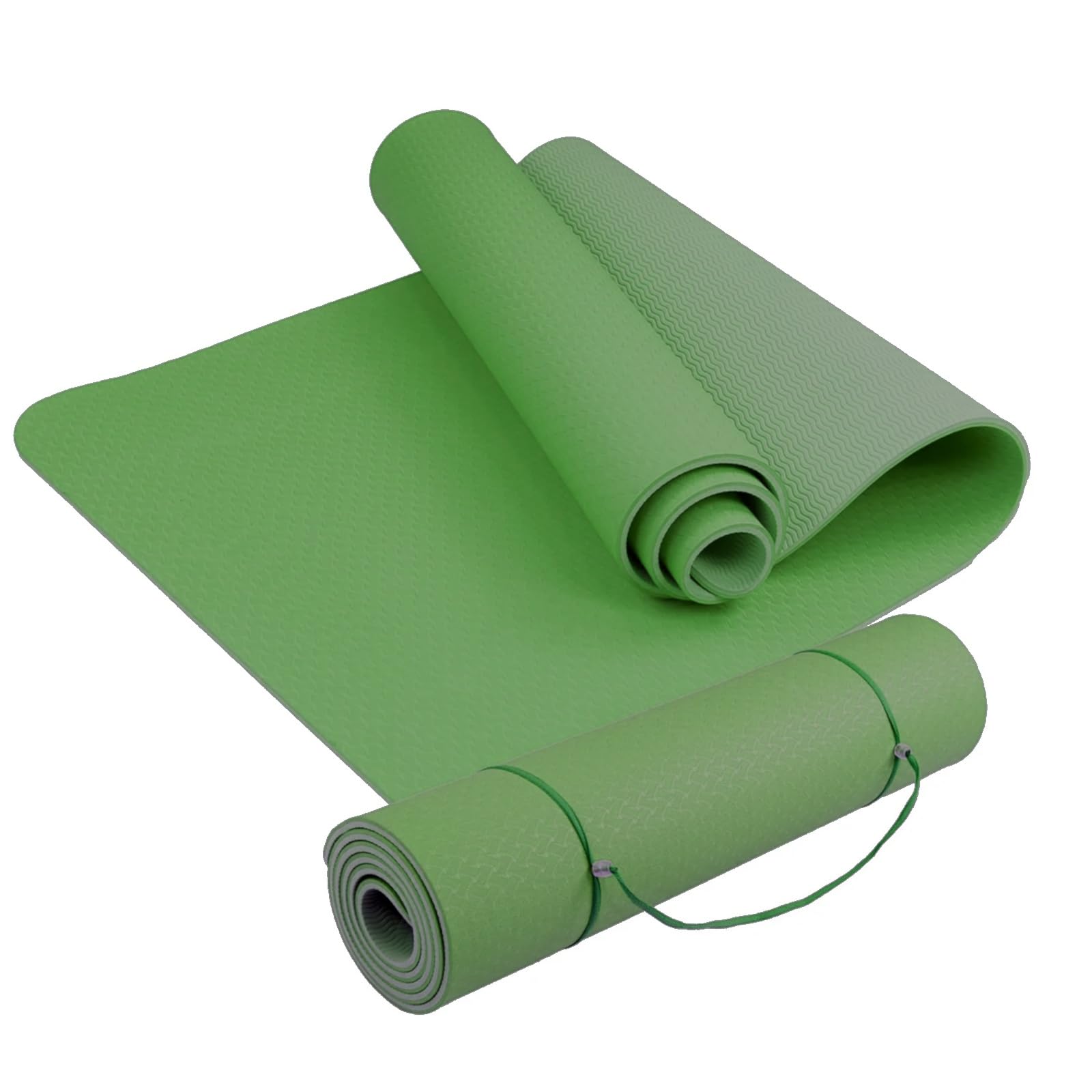 SportVida Tappetino Yoga NBR Extra Spesso 15 Mm, Antiscivolo, 180x60 Cm, Verde, Con Tracolla Per Il Trasporto - 6