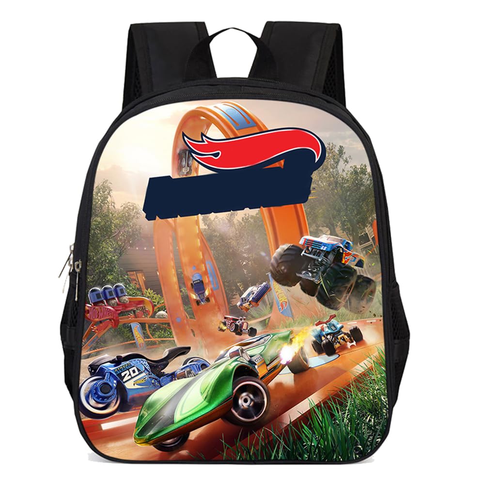 Racing Cars Backpack, Race Cars Boys School Bag, Ideal for Students Going to School, Sports, Family Travelling, Large Capacity School Bag, Black
