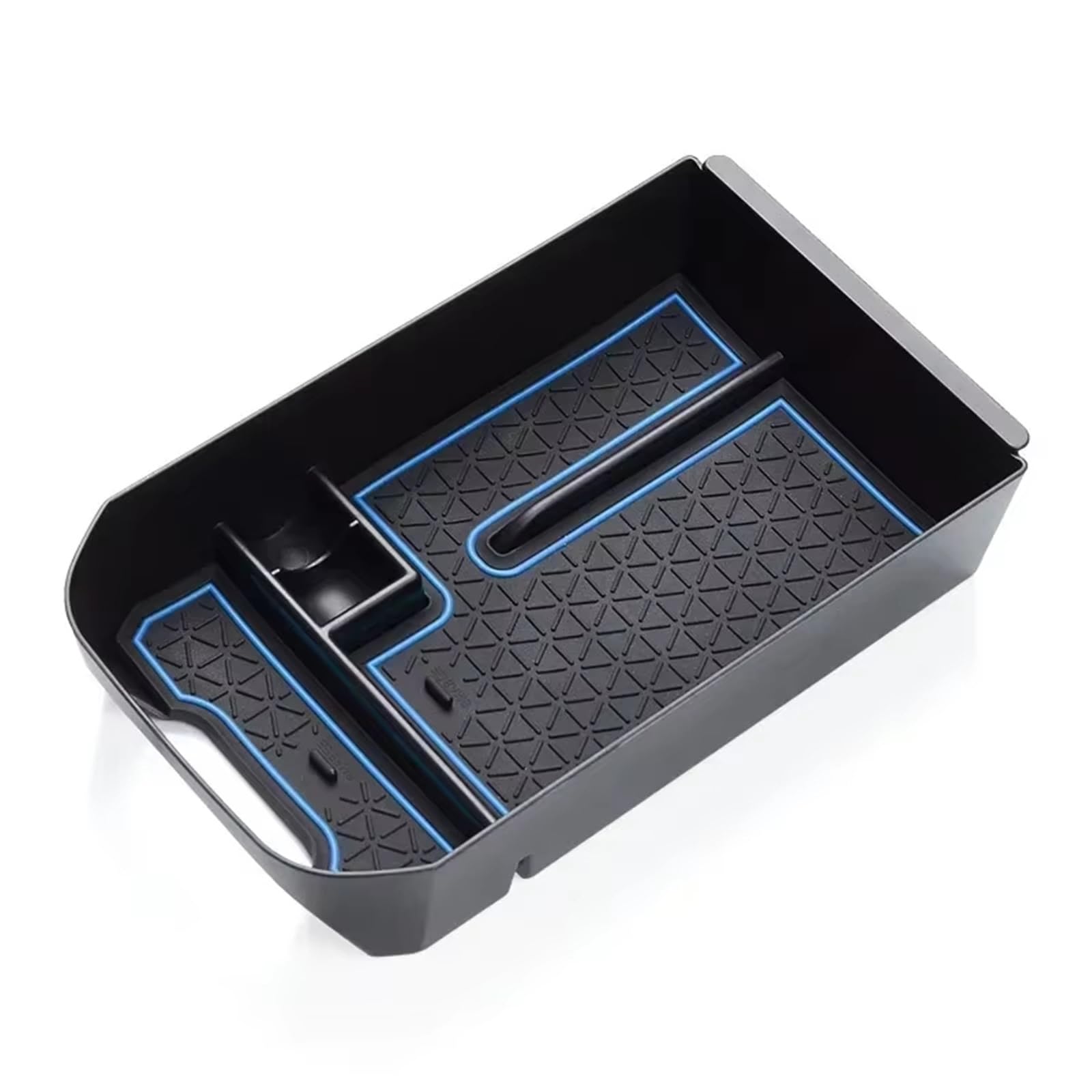 HNDZCYSMGS Boot Organiser Compatible With Toyota For RAV4 2019 2023 Central Storage Box Armrest Armrest Glove Holder Plate Car Container Organizer Car Accessories(Blue)