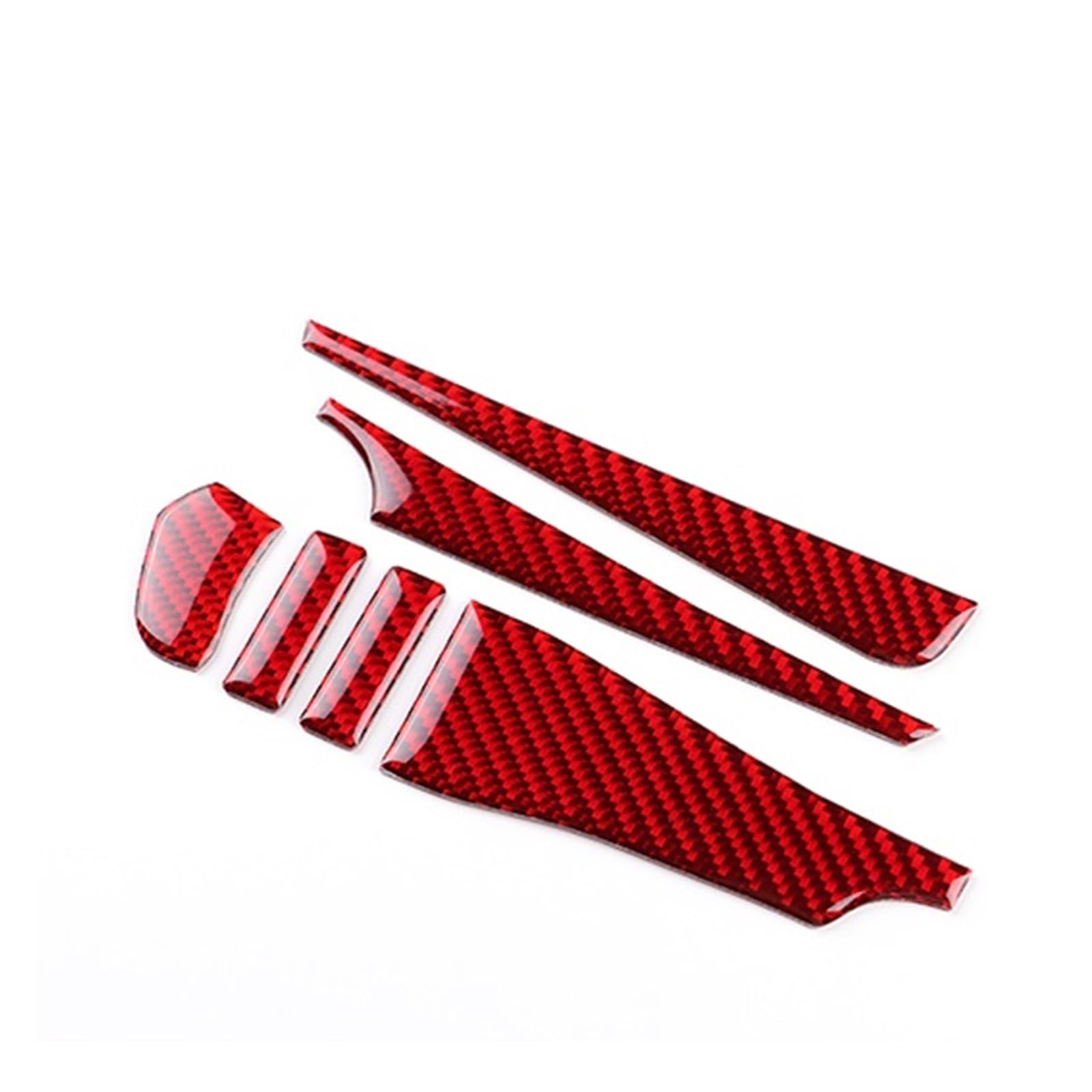 Car Trim Interior for Mazda 3 BP for Axela 2019-2025 LHD RHD Car Center Console Accessories Soft Carbon Fiber Sticker Interior Mouldings(RHD Red Carbon)