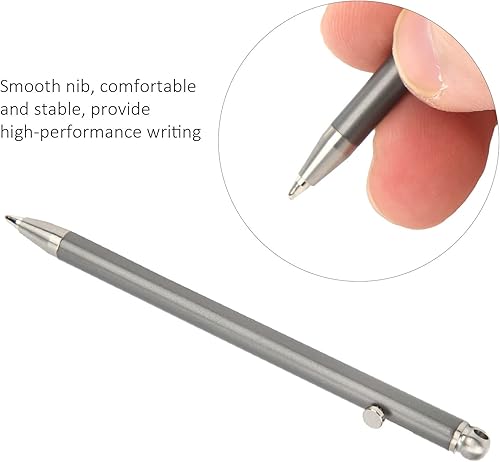 Miniatura 4 de AUHX Llavero bolígrafo mini bolígrafo portátil ligero titanio puro para escribir