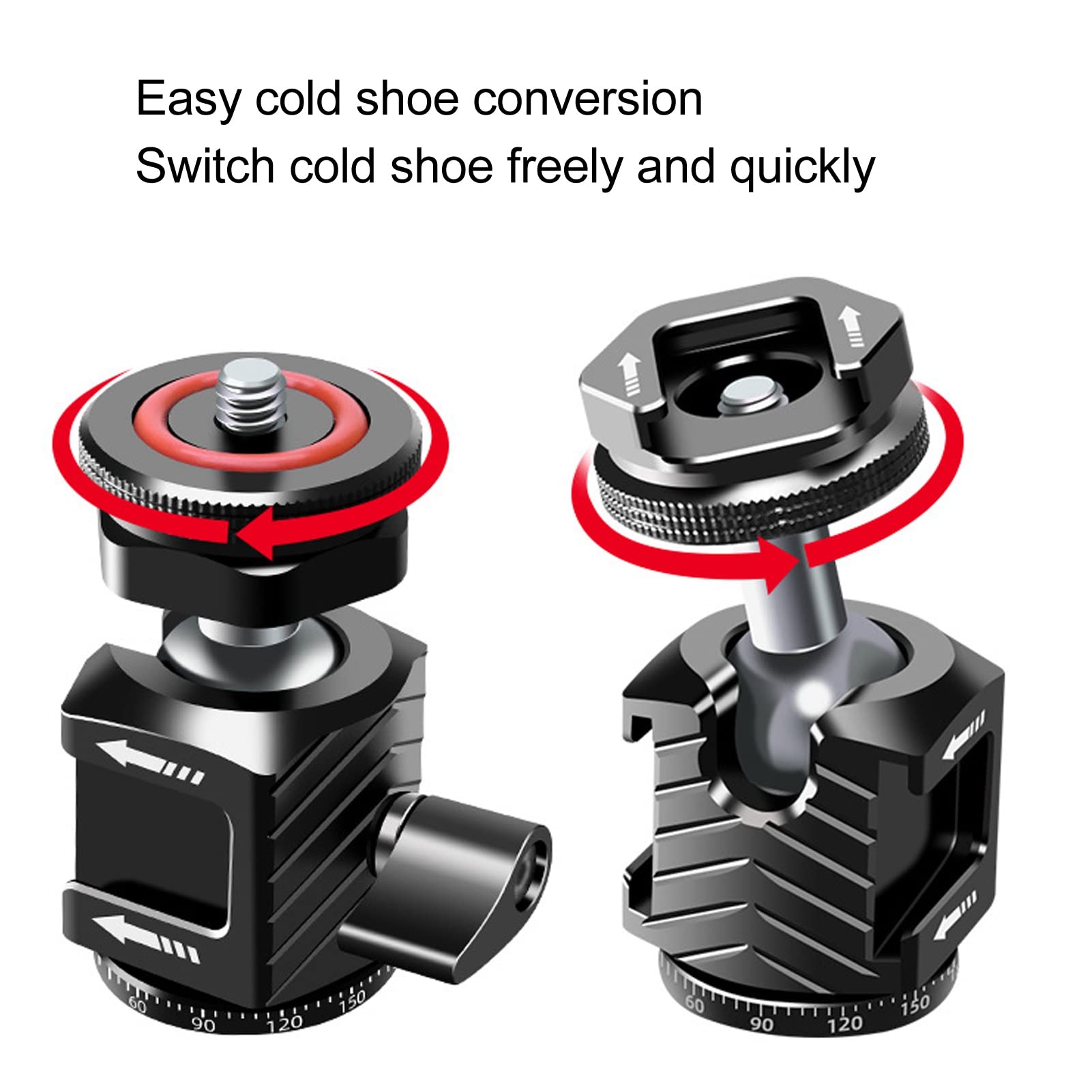 Lot De 5 Rotules Rotatives à 360 °, Trépied Avec Interface