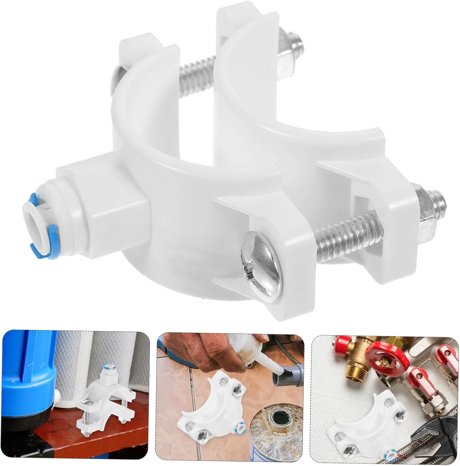 Veemoon Leak Proof Pom Drain Saddle Clamp for Reverse Osmosis Water Filter Suitable Sink and Ro Systems