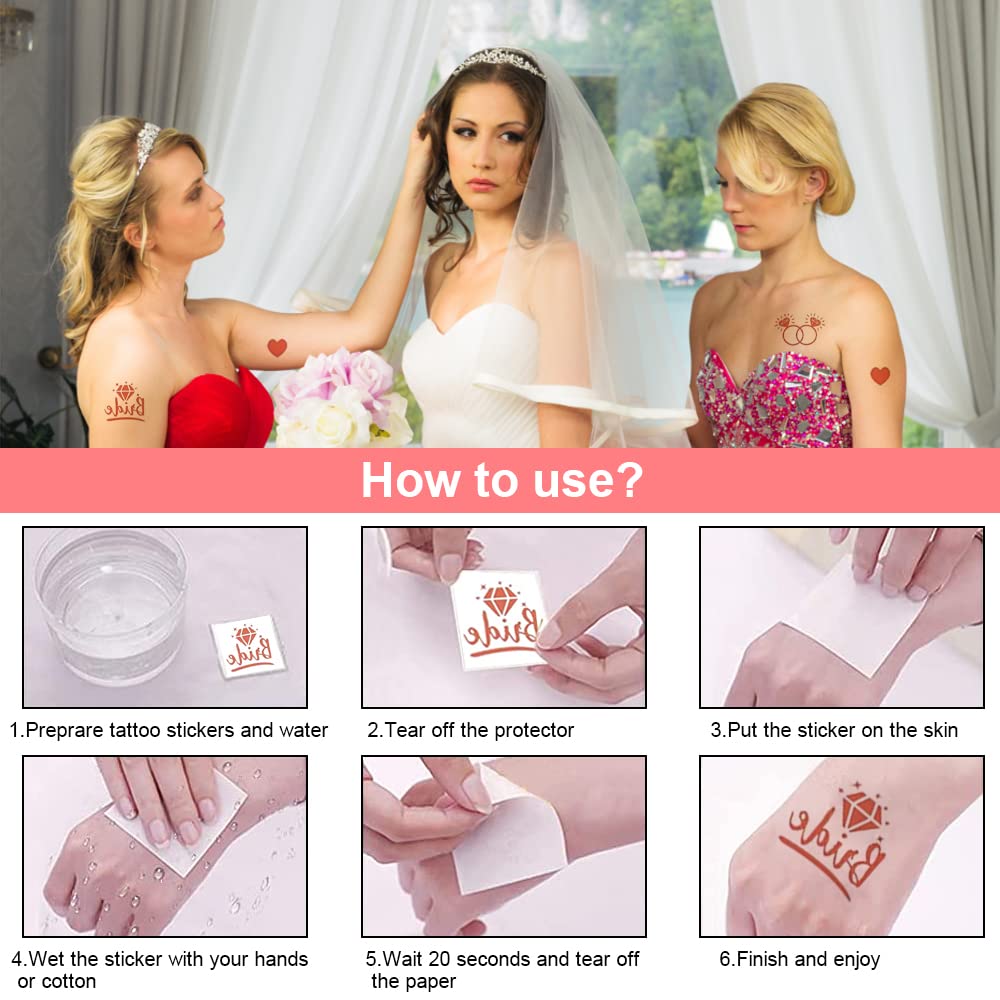 Wecoe Haarschleifen-Set - 1 Weißer Clip & 6 Blaue Schleifen Für Junggesellinnenabschied & Hochzeit