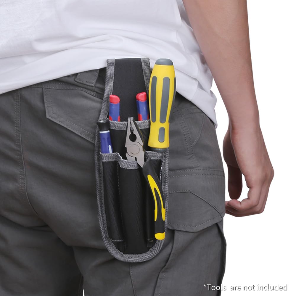 WINHUNT Heavy-Duty Hammer Holder With Adjustable Belt - Tool Pouch With Steel Loop, 35-59" Waist