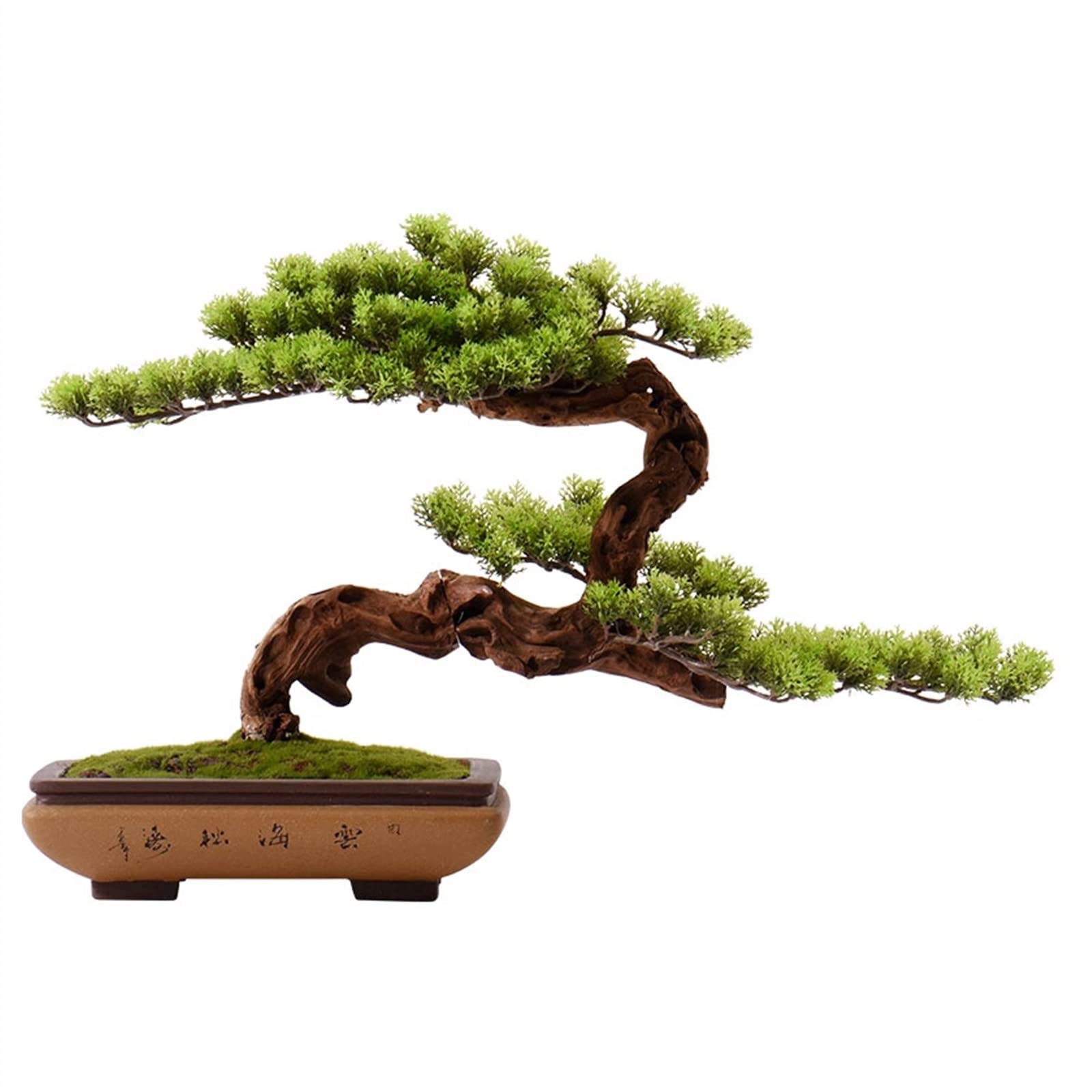 IUokLU Tree Fake Plant Artificial Plants Bonsai Tree Indoor Wood Welcoming Pine Bonsai Zen Decorative Bonsai with Ceramic Pots Living Room Corridor Decor Potted Tree Artificial