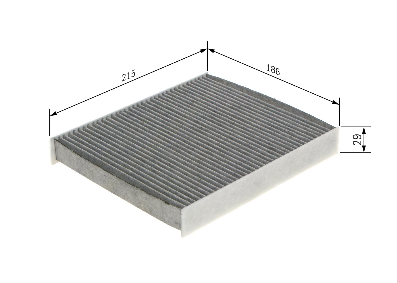 Bosch R5590 Filtre d'Habitacle à Charbon Actif de Remplacement - Contre les Mauvaises Odeurs, le Pollen et la Poussière pour un air plus pur à l’Intérieur du Véhicule