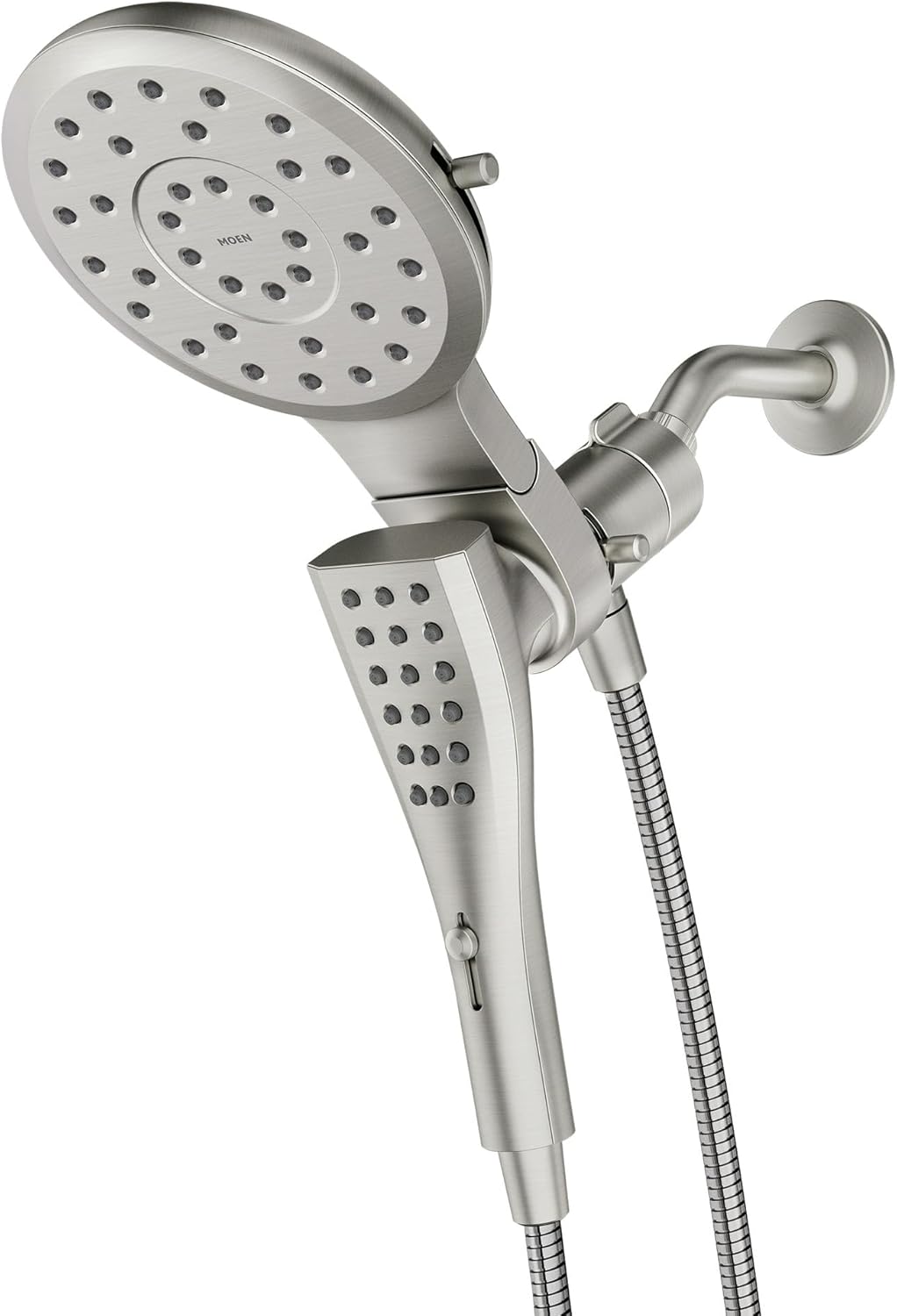 Moen Verso Spot Resist Nickel Ducha de Lluvia Redonda y Mano Ducha Desmontable