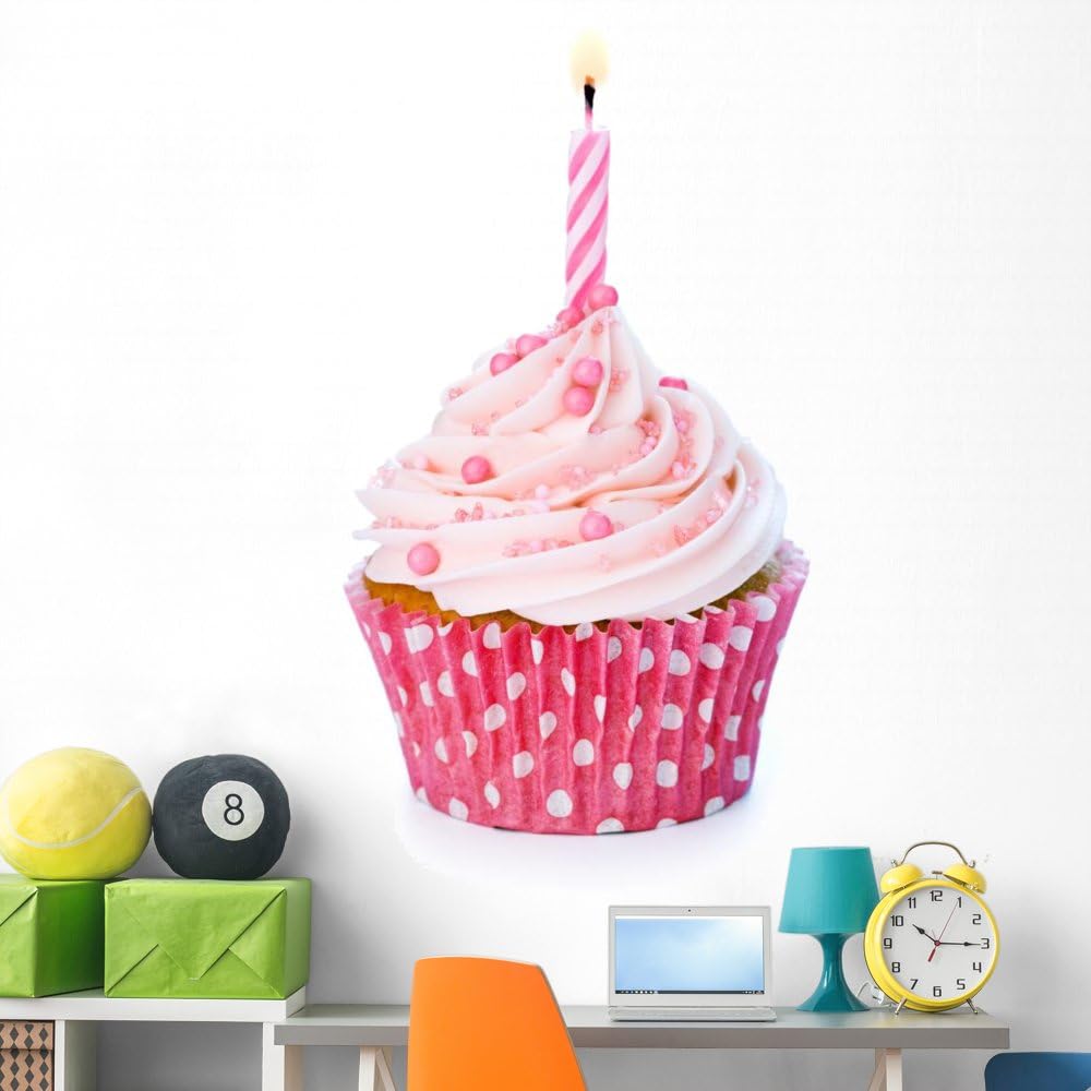Amazon.com: Wallmonkeys Birthday Cupcake Wall Decal Peel and Stick ...