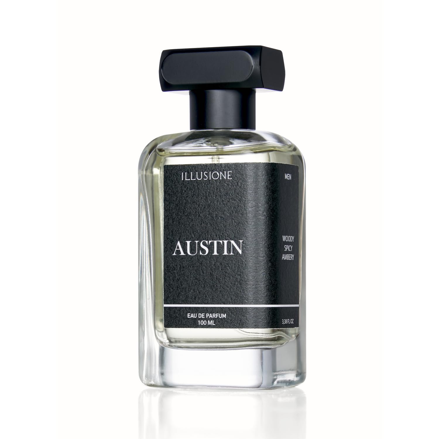 Illusione Austin EDP Erkek Parfüm 100ml | Odunsu-Baharatlı-Amber | Erik, Sedir, Paçuli, Misk