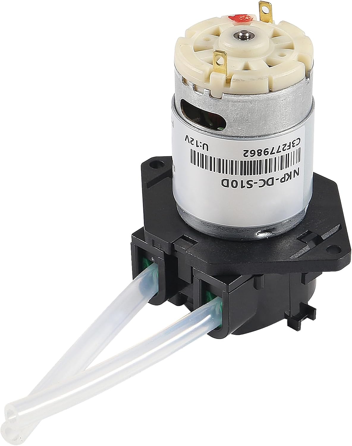 2Pcs DC 12V Peristaltic Pump DIY Small Liquid Dosing Pump for Aquarium Lab Analytical - Black