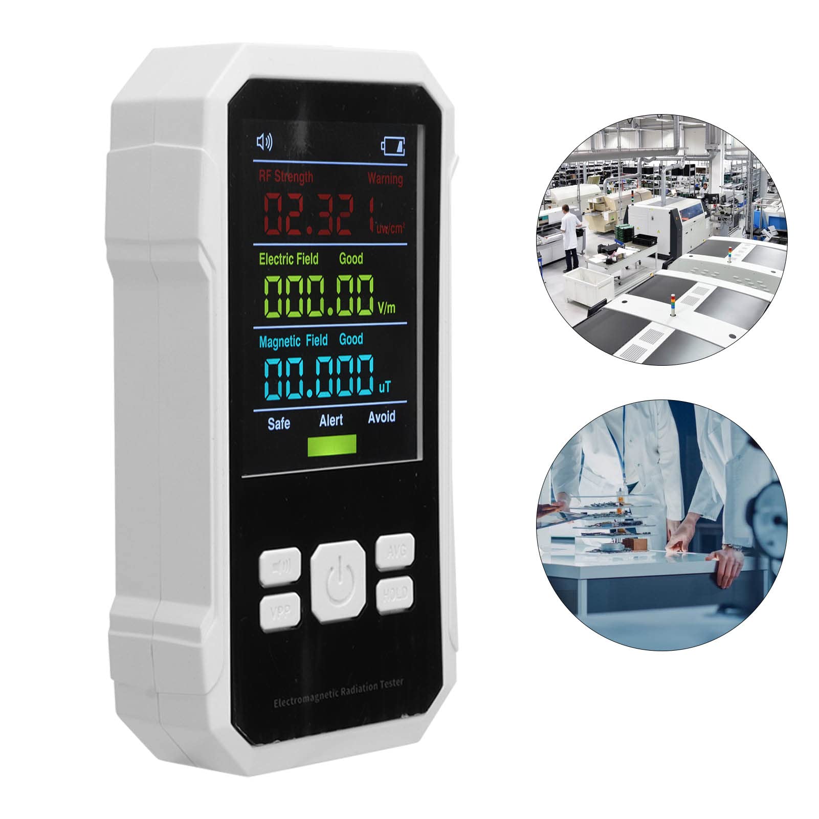 Topyond EMF-Messgerät,Elektromagnetische Mehrfeld Strahlung EMF Strahlungsdetektor,3-in-1 Handgehaltener EMF RF MF Elektromagnetische Strahlung Messgerät Für Zuhause, Büro, Outdoor