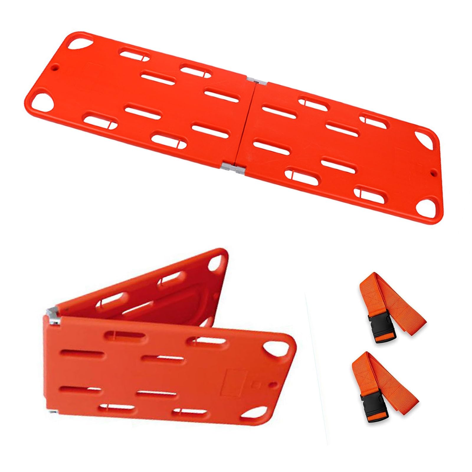 SWENEEN Rescue Spine Boards,Pe Ambulance Stretcher,Emt Transfer Backboard,Load Capacity Up To 159Kg/350Lb,Foldable,Durable,Not Easy To Deteriorate,Suitable For Outdoor Rescue,Amb,