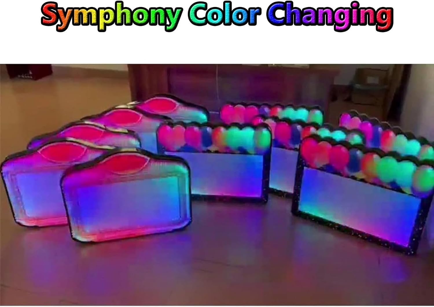 Insegna per Servizio Bottiglie per Discoteca, Personalizzata, con Lettere Colorate, Cartello Pubblicitario, con LED Luminoso, Portatile