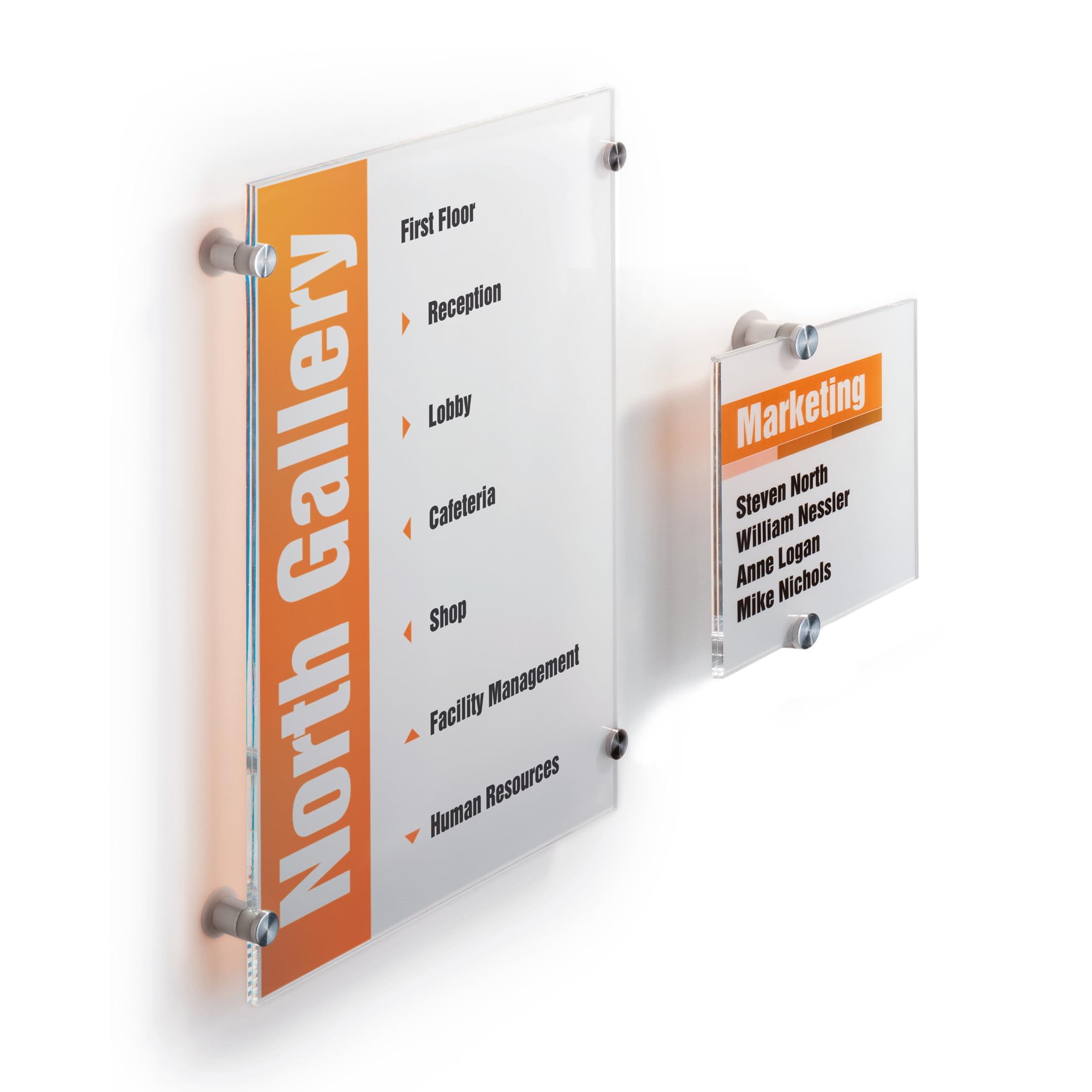Durable Türschild Crystal Sign, 297 x 420 mm (A3), mit bedruckbarer Folieneinlage, transparent, 482619