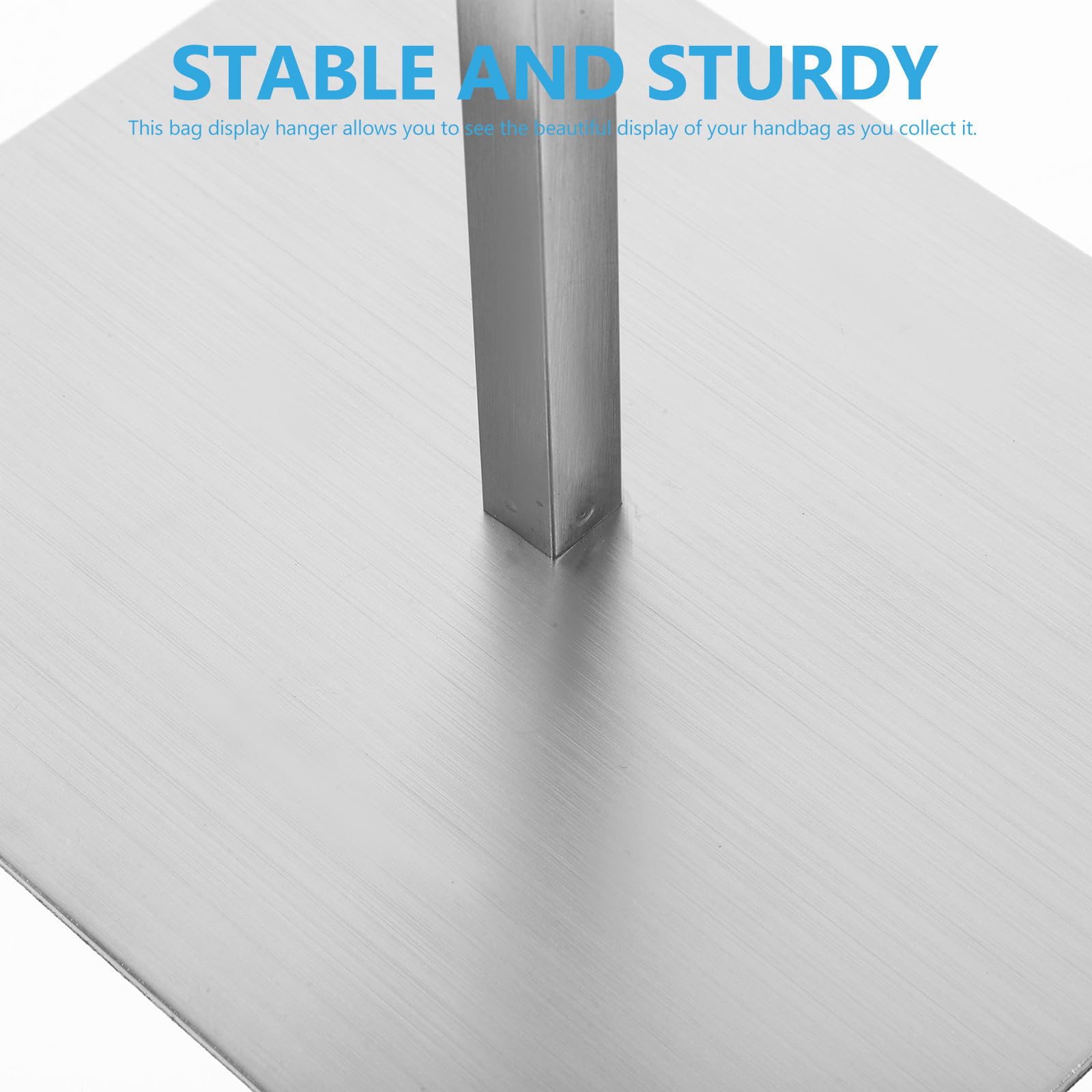 Soporte Ajustable para Colgar Bolsos y Bufandas de Acero Inoxidable Superficie Lisa y Regulable de 35 a 60 Cm Adecuado para Armarios y Comerciales