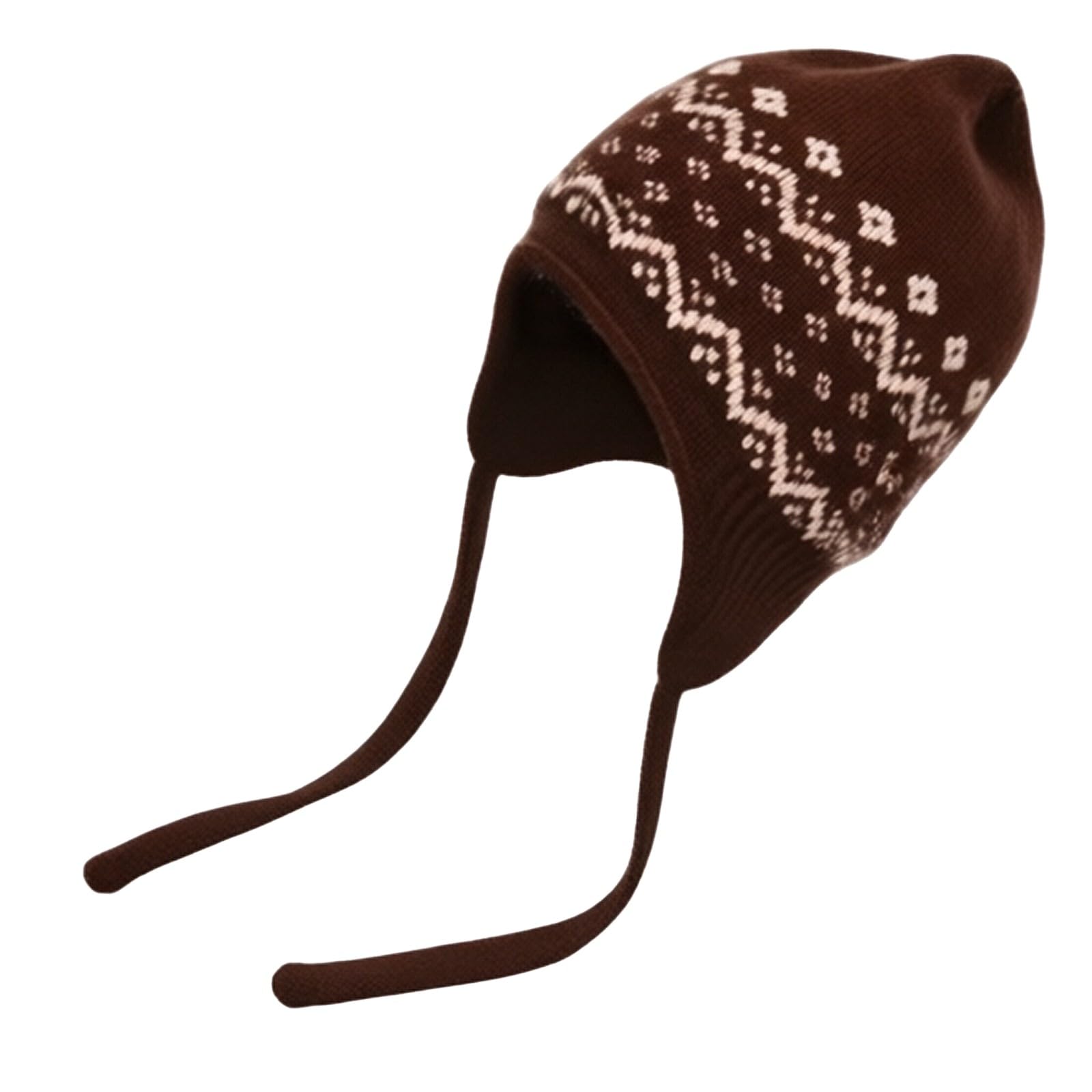 Bonnet en coton tricoté marron Cocila pour femme