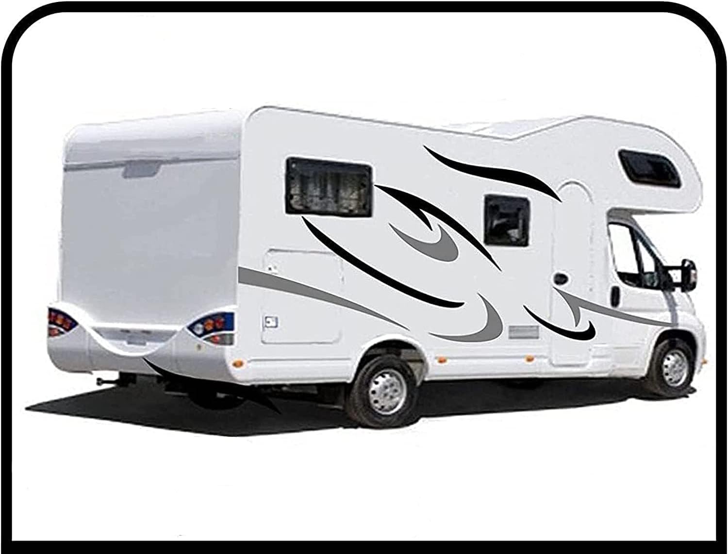 Adesivo Per Avventura Con Silhouette Di Montagna E Albero - Adesivo In Vinile Per Roulotte, Camper, Furgone E Auto - Italia - Foto 5