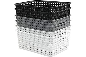 Woven Plastic Basket (6-Pack)