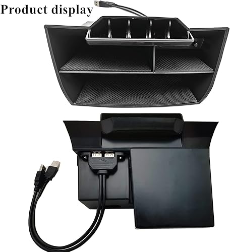 Miniatura 3 de Caja de almacenamiento para consola central Honda Civic Sedan de 10ª generación, bandejas de monedas, organizador de tarjetas con cable de extensión