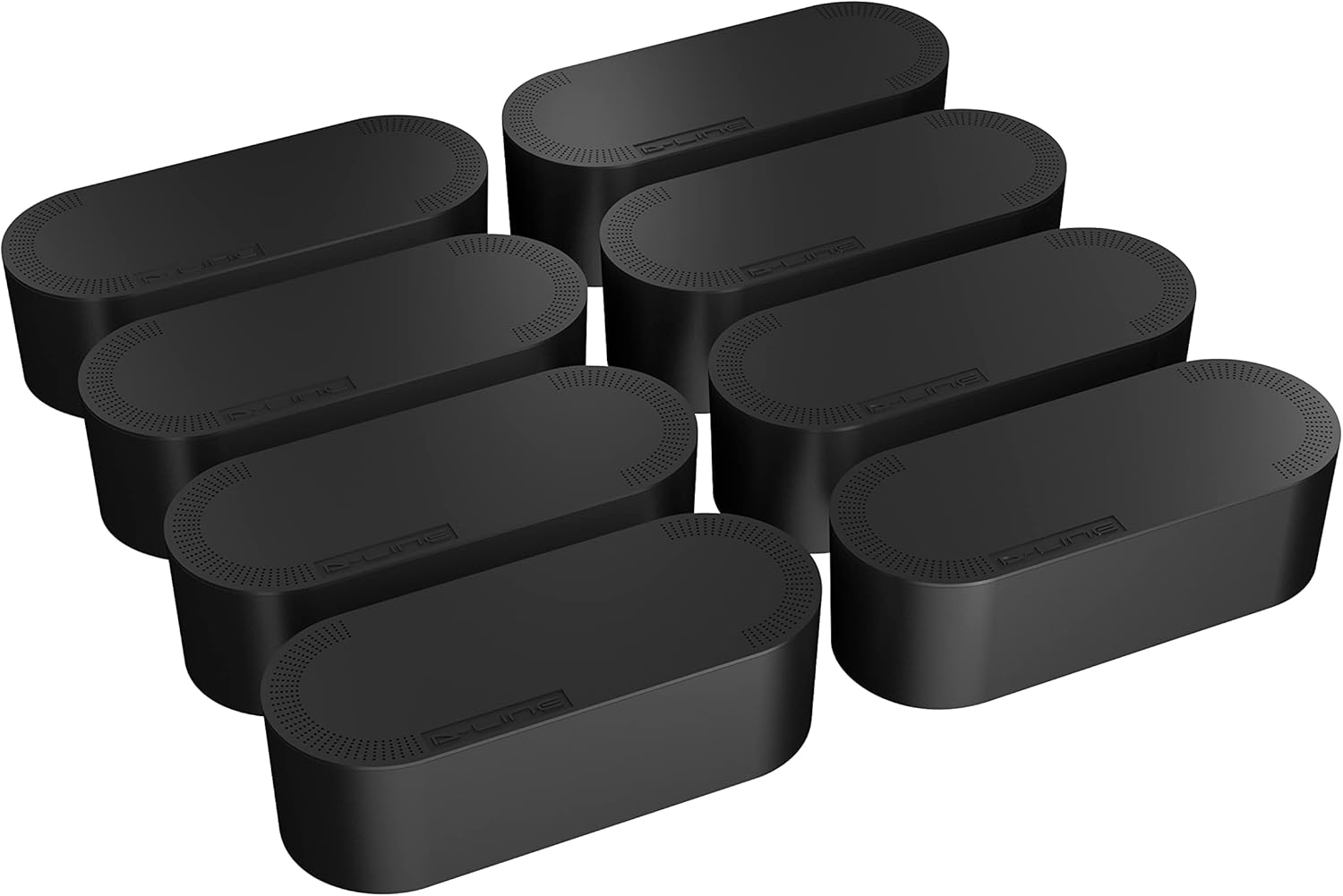 DLine Cable Tidy Box 8Pack, Hide & Conceal Extension Blocks, Organize