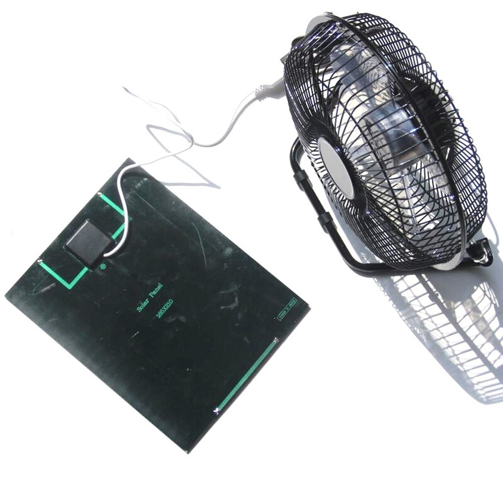 NUZAMAS 5.2W 6V Pannello Solare Alimentato Grande Ventilatore da 8 Pollici per Campeggio Caravan Yacht Serra casa di Pollo casa Ventilatore