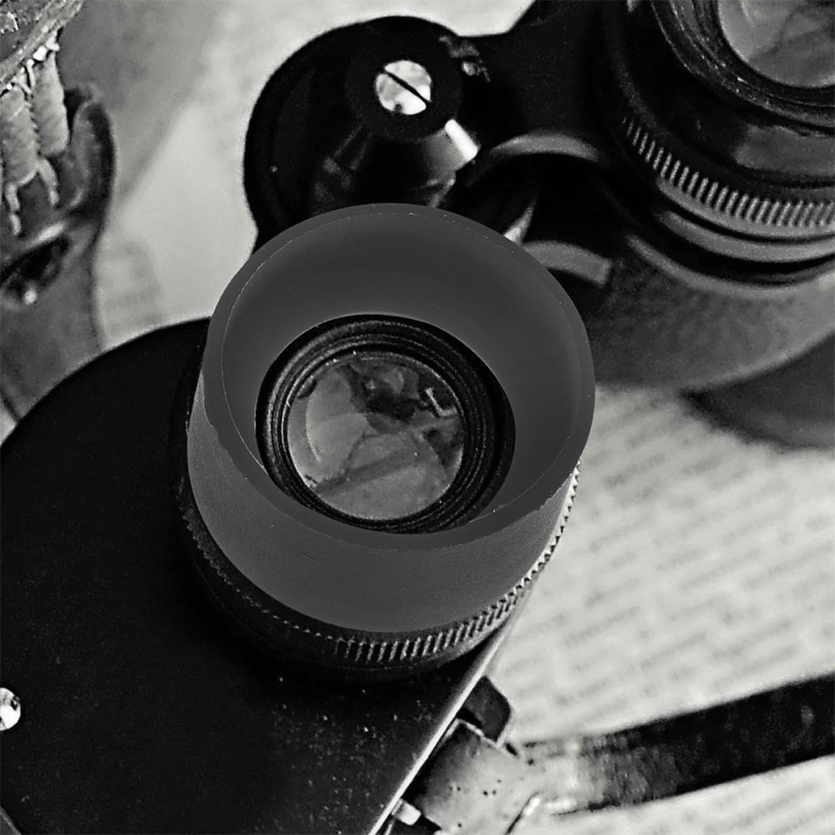 PartyKindom Coprioculare Ampia Microscopio e 2 Gomma Pezzi Nera per Compatibilità da 36-38mm Materiale Morbido per Microscopio Stereo in Laboratorio