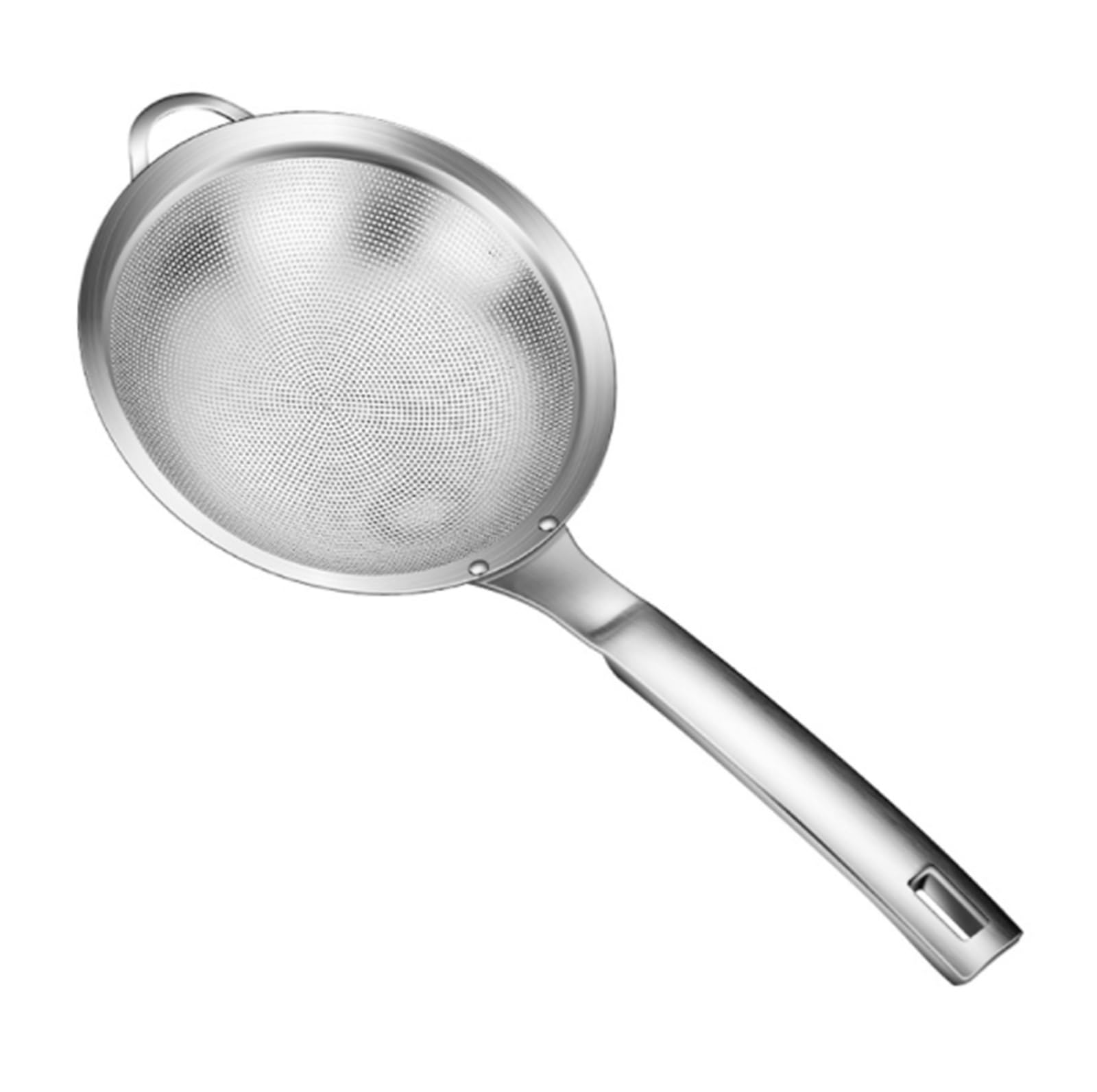 Espumadera, Tamiz De Acero Inoxidable De Malla Fina con Filtro De Alimentos De Cocina Portátil con Agujeros Cuchara Coladora(31cm)