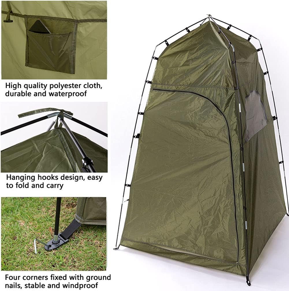 6.6ft High Camping Shower Tent Changing Room Privacy Tent Instant Portable Outdoor Camp Toilet Tent Rain Shelter for Camping Beach Fishing Easy Set Up