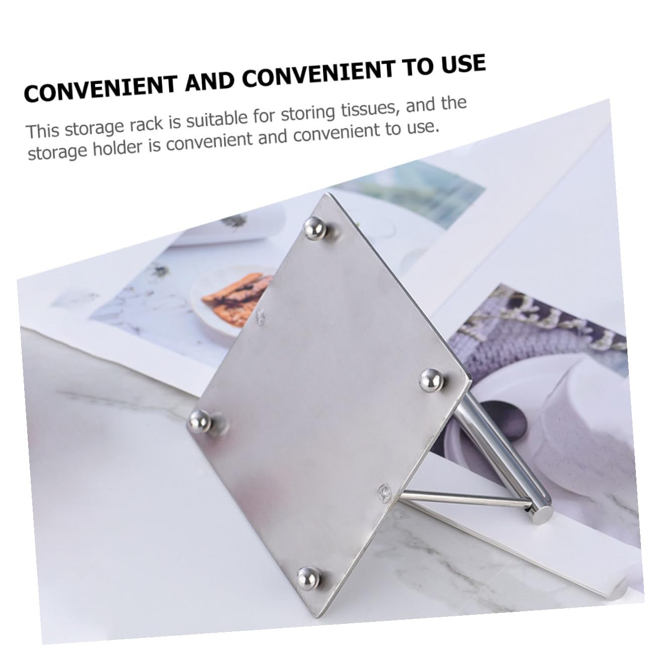 Soporte Para Servilletas De Papel Inoxidable Plateado, Compacto y Estable, Estante Para Pañuelos De Escritorio, Dispensador Multifuncional Para Hogar, Hoteles y Restaurantes