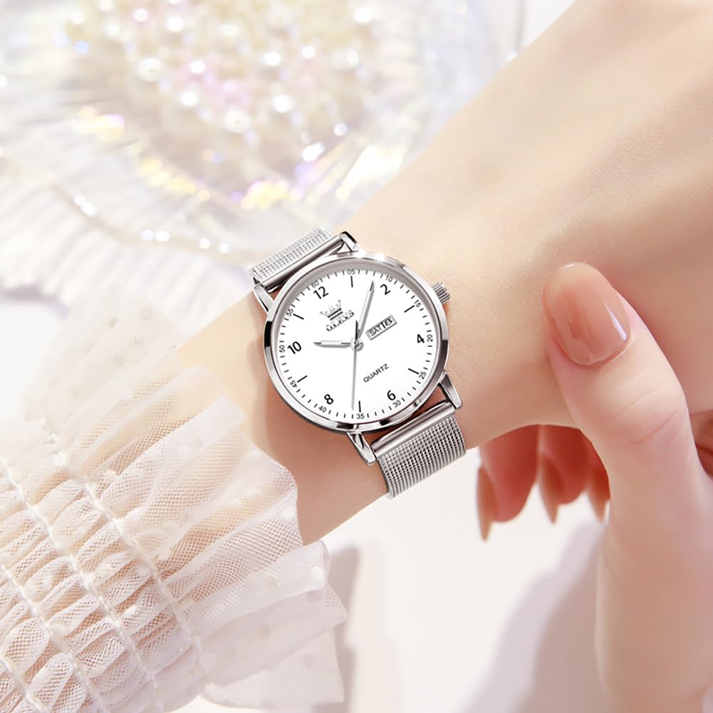 Reloj Mujer de Acero Inoxidable Cuarzo analógico, Regalo Mujeres