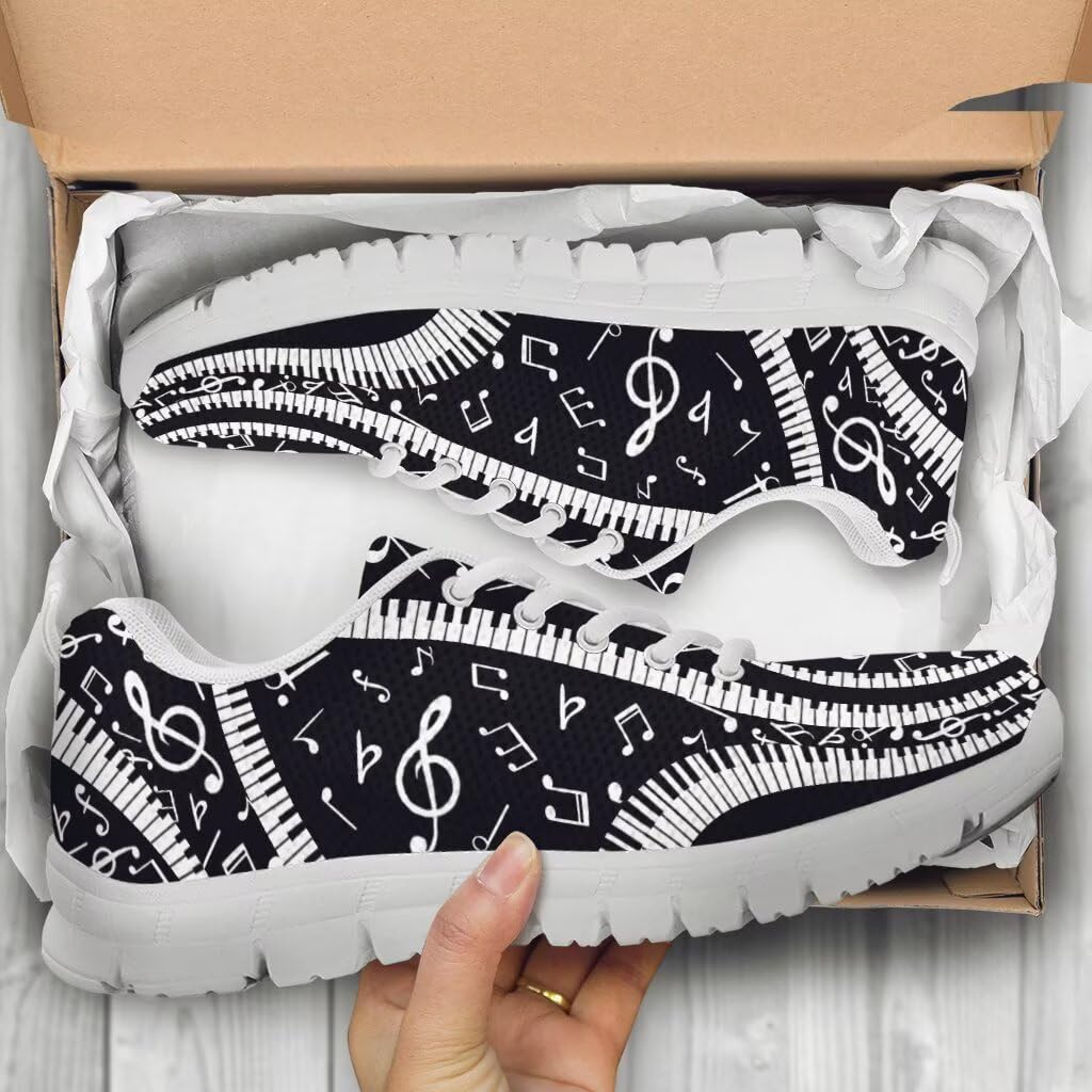 Binienty Scarpe da ginnastica da donna, con lacci, da corsa, camminata, tennis, con memory foam