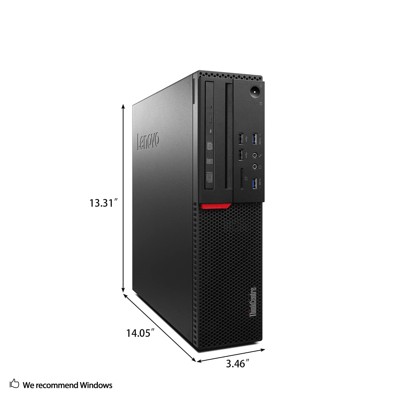 Lenovo ThinkCentre M900 SFF Ordinateur de bureau Intel Core i5-6500, 8 Go de RAM, SSD 256 Go, WiFi, Bluetooth, clavier américain, Windows 11 Pro (reconditionné)