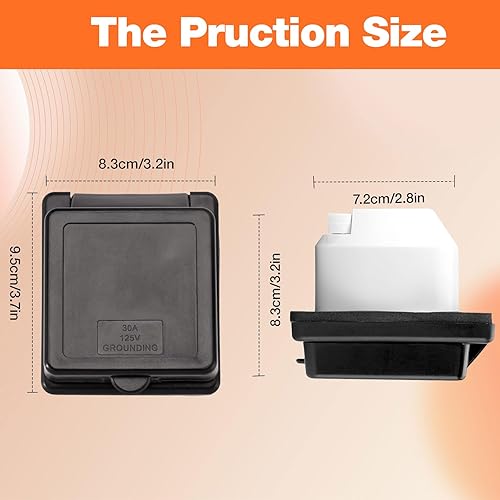 Miniatura 3 de Enchufe de alimentación Twist Lock para RV de 30 AMP, entrada de energía de 125V120V, entrada de energía para RV con 3 pines de acero inoxidable y