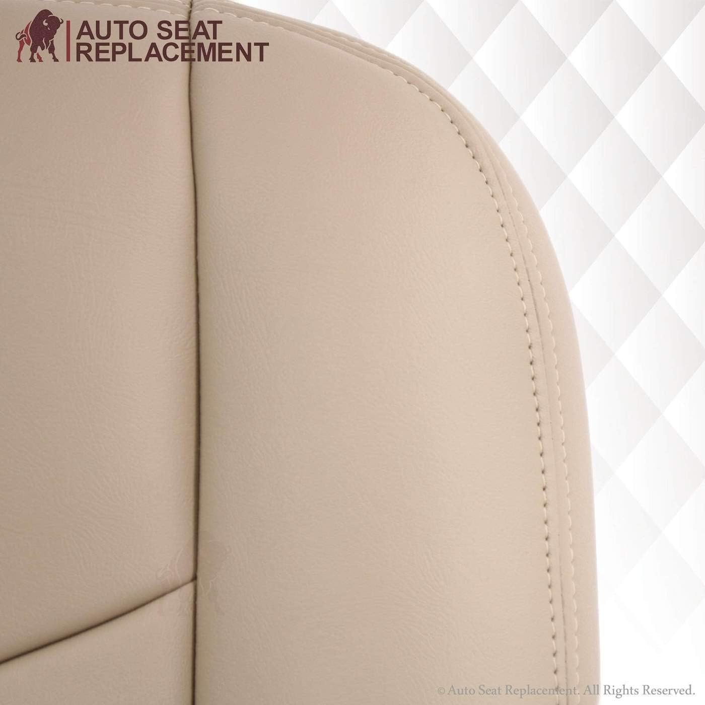 2003 2004 2005 2006 2007 GMC Yukon XL SLT SLE Synthetic Leather Seat Cover Replacement, GMC Yukon Tahoe Suburban Seat Covers (Driver Bottom, Shale Tan (Light Tan))