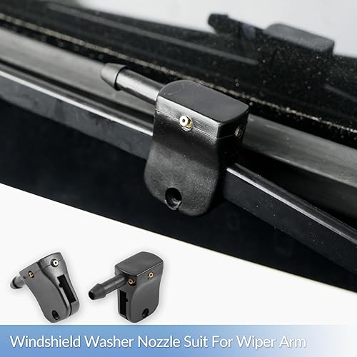 Miniatura 4 de Universal 2X limpiaparabrisas delantero brazo arandela boquilla Jet Spray Set para Renault Espace 3 para VW Crafter Smart Fortwo 0.472 in gancho