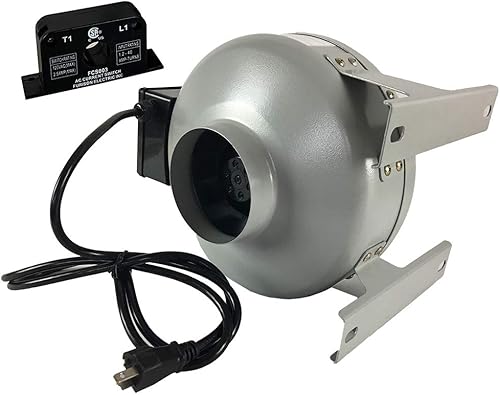 Tjernlund Ventilador en Línea para Conducto de Secadora Reforzador 4" Metal