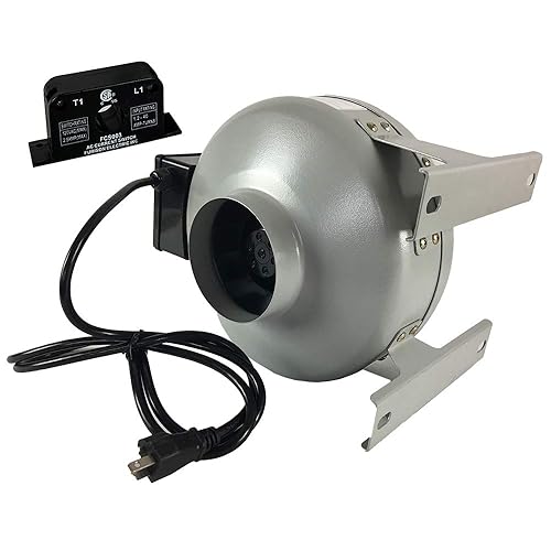 Tjernlund M-49504351 ventilador con conducto secador de corriente M-4, metal, 4 pulgadas.