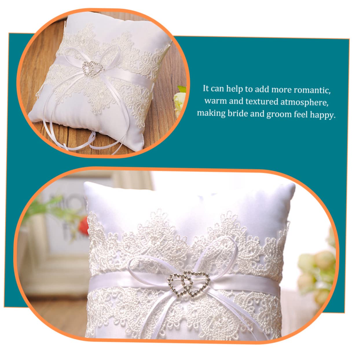 ABOOFAN 5stücke Romantisches Ringkissen Aus Weißer Spitze Elegantes Trauringkissen Für Hochzeiten Für Blumenmädchen Und Hochzeitszeremonien Verziert Mit Herzdesign