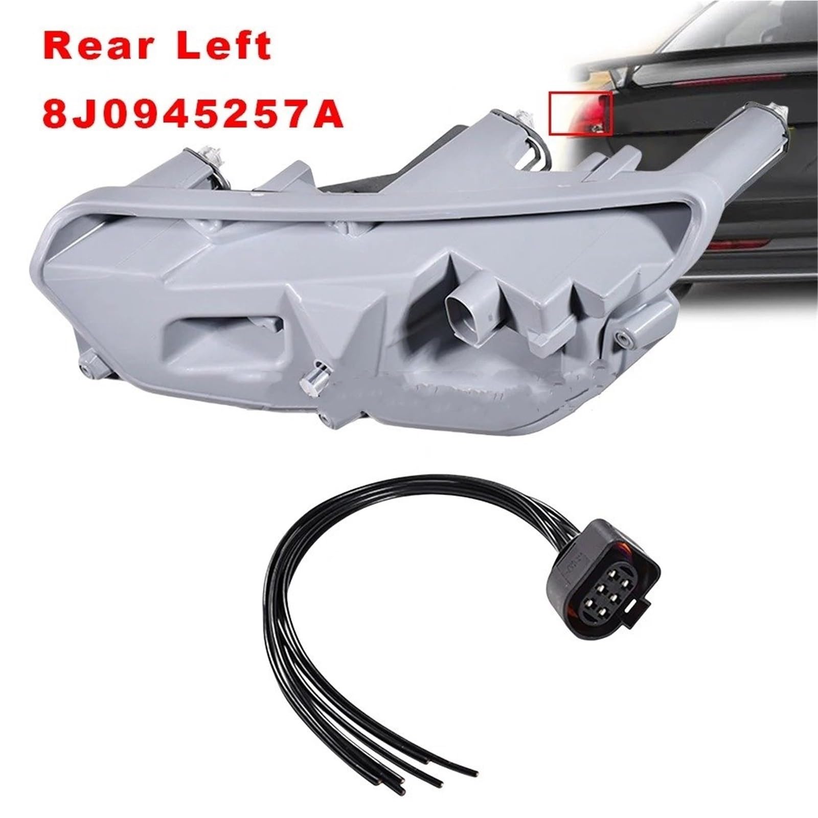 Portalámparas Luz Trasera Coche Para TT Para TTS 8J MK2 Portalámparas De Luz Trasera Con Conector Placa Circuito Accesorios Coche 8J0945257A 8J0945258A Luces Traseras Placa Circuito(Rear Right)