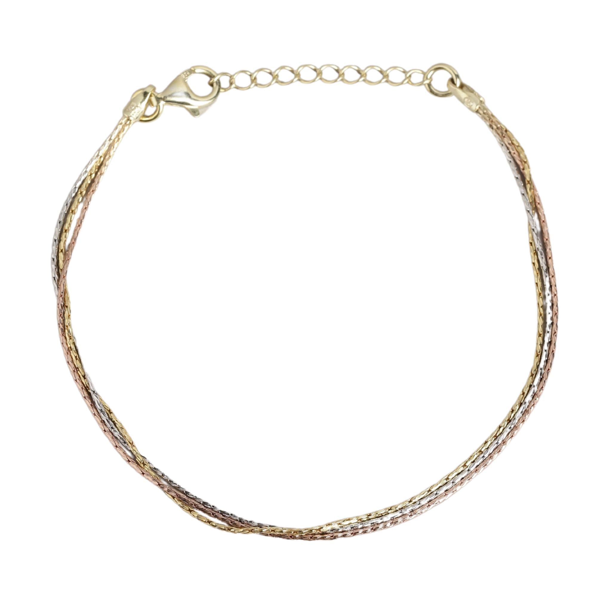 ZAVYA 925 Sterling Silver Minimal N/A Triple Tone Plating Chain Bracelet | | Gift for Women and Girls | With Certificate of Authenticity and 925 Hallmark (B0CKBTV8NX) Amazon Price History, Amazon Price Tracker