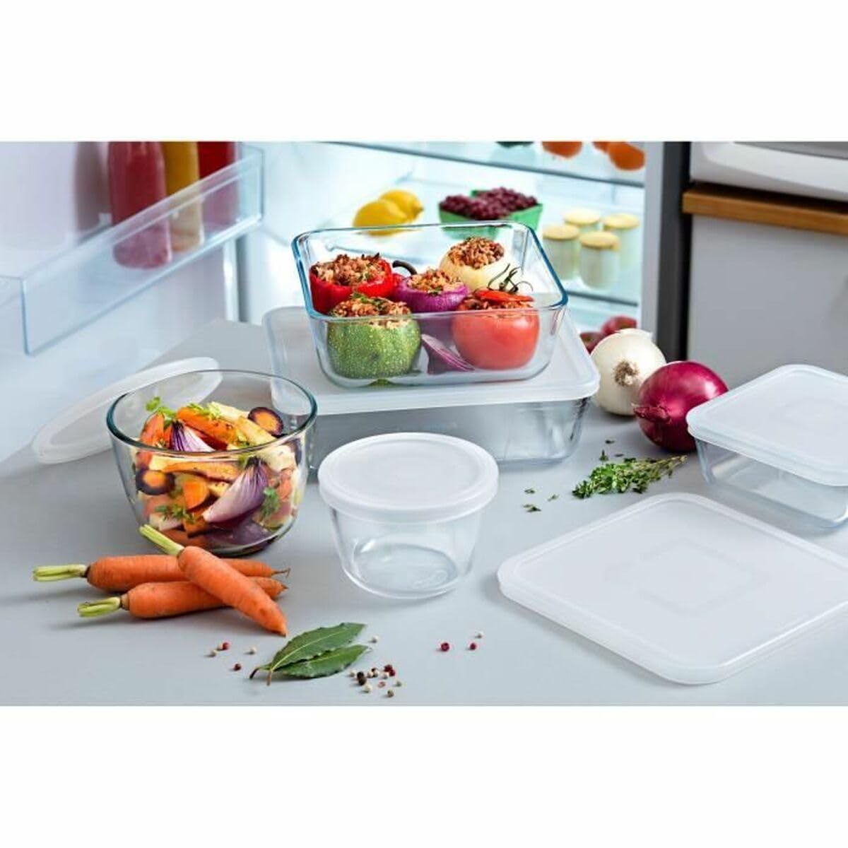 Pyrex Ovenschaal met deksel - Cook & Freeze - 8 delige set