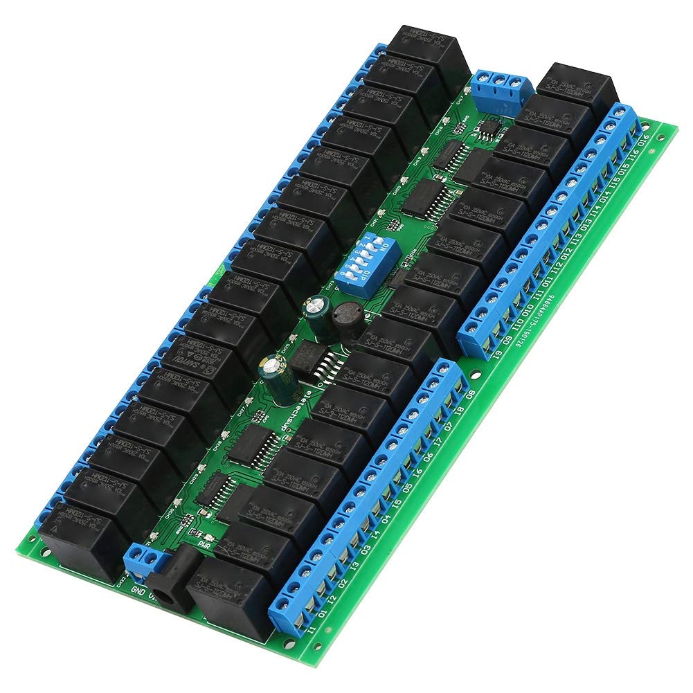 Relay Module, R421C32 DC12V 32 Channel RS485 Relay Modbus RTU Protocol