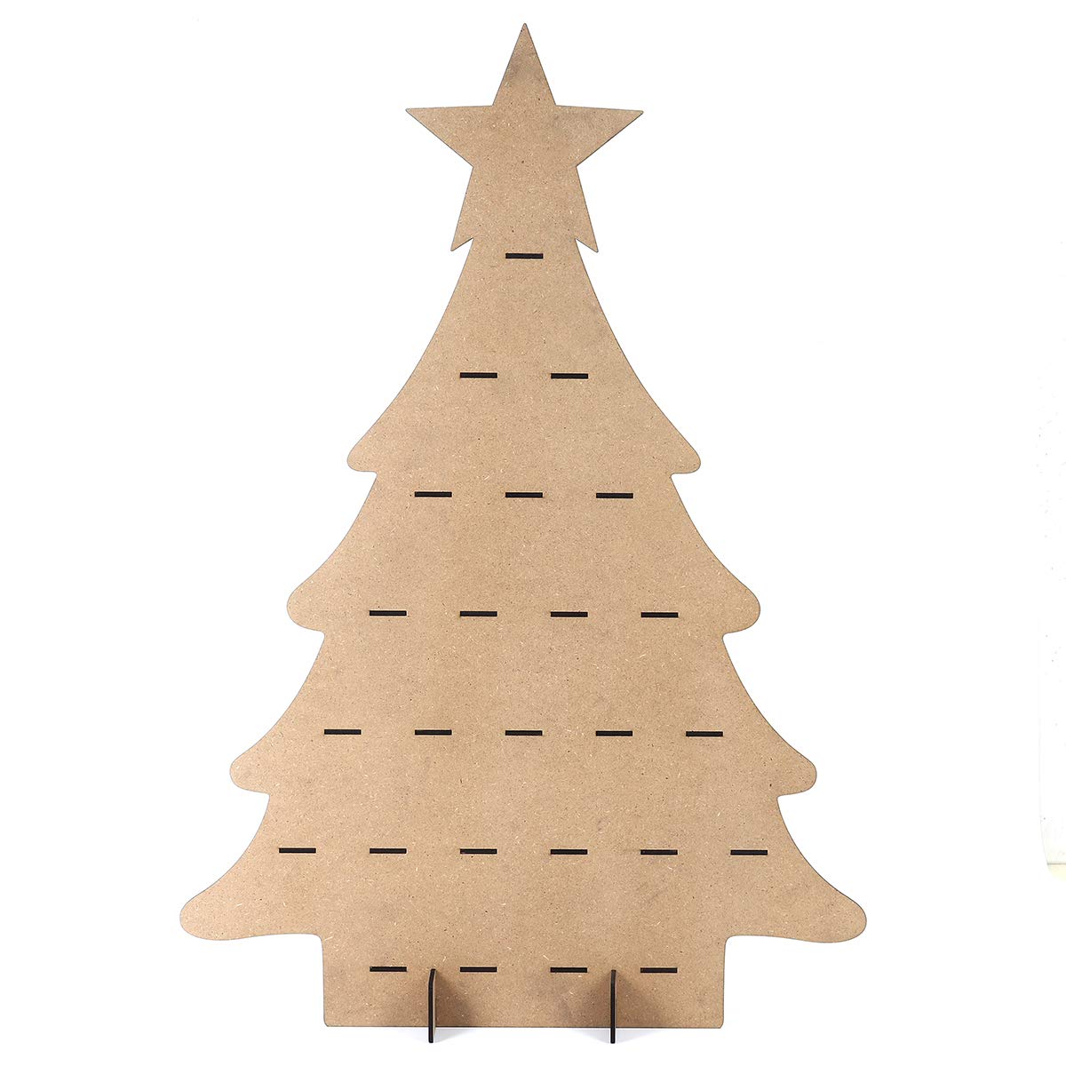 Calendario De Adviento Familiar De Madera Árbol De Navidad 25 Chocolates Estante De Pie Decoraciones De Bricolaje