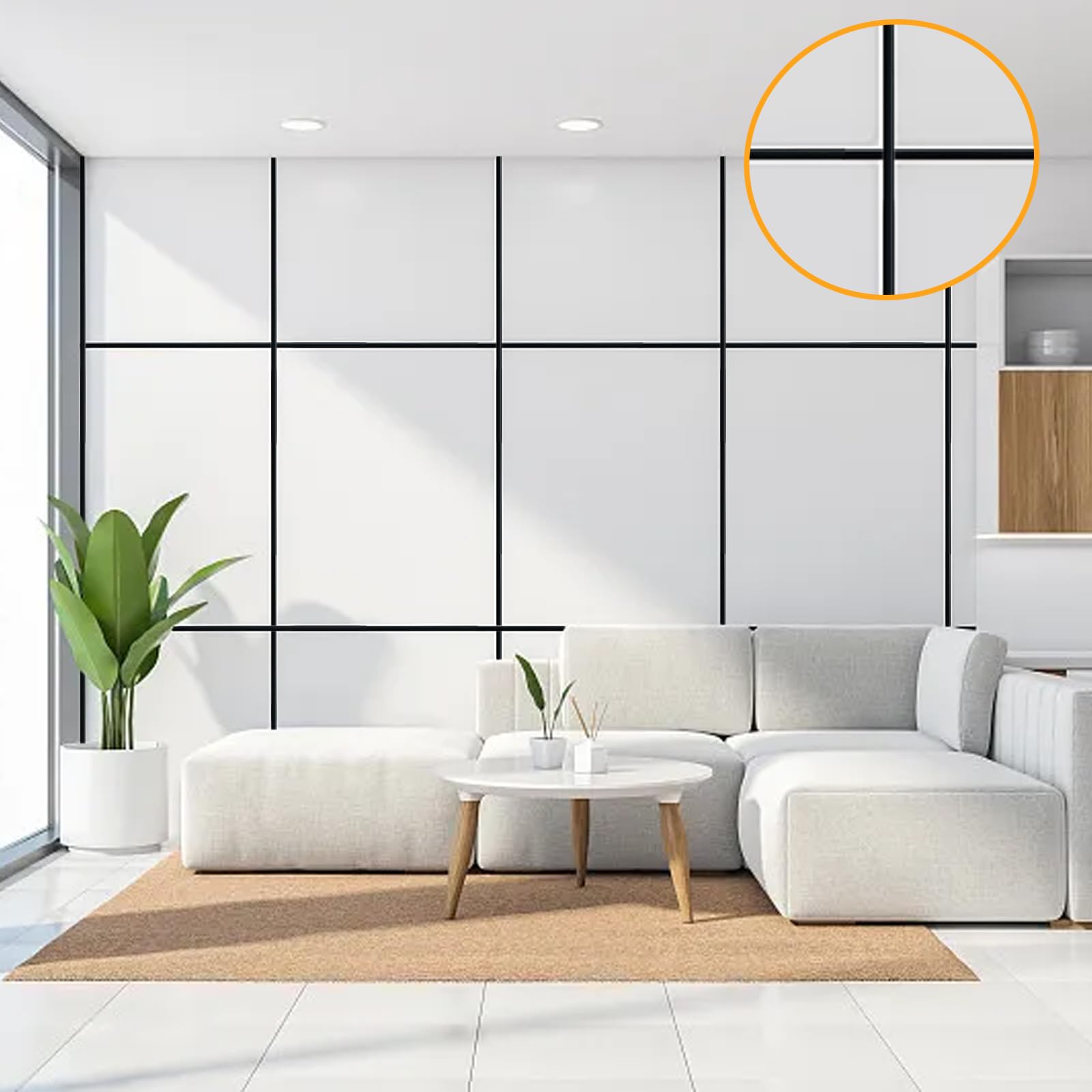 Faoaatin Peel and Stick Trim Molding, 10Ft Premium Self-Adhesive Wall Trim for Tile Edges, Furniture Accent, and Kitchen Backsplash Decor in Black