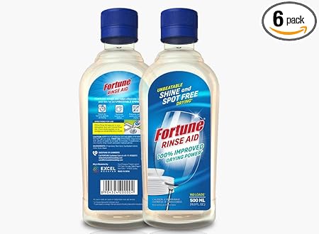 Fortune Dishwasher Rinse Aid 500 ml (Pack of 6 x 500 ml)